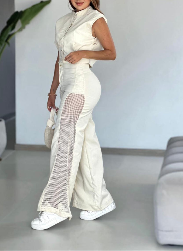 Set Palazzo combinado en malla