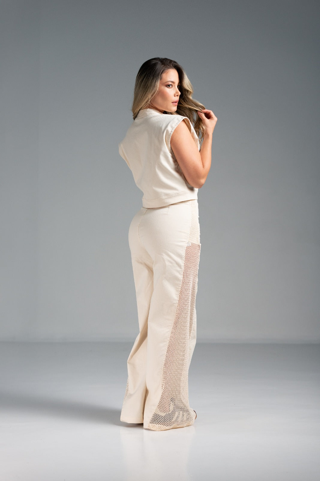 Set Palazzo combinado en malla