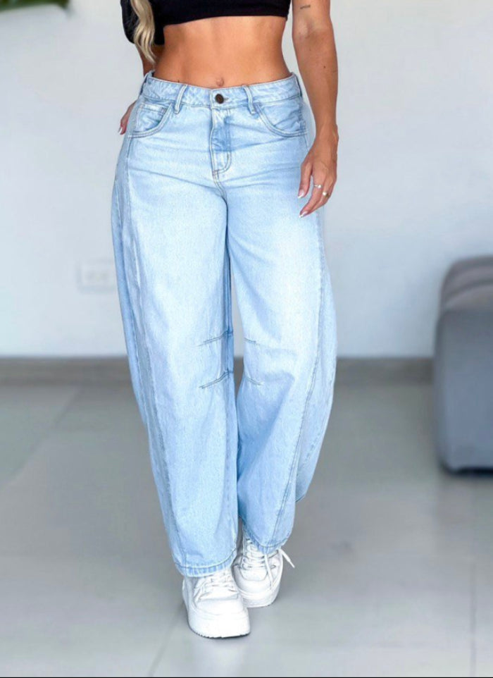 Jean Barrel denim rigido - AS06418