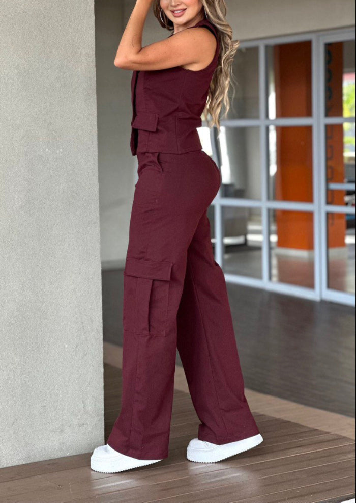 Set Pantalon y Chaleco en Drill Licrado (ASP00420)