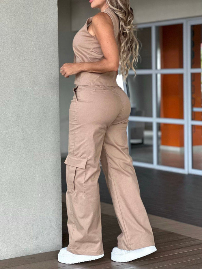 Set Pantalon y Chaleco en Drill Licrado (ASP00420)