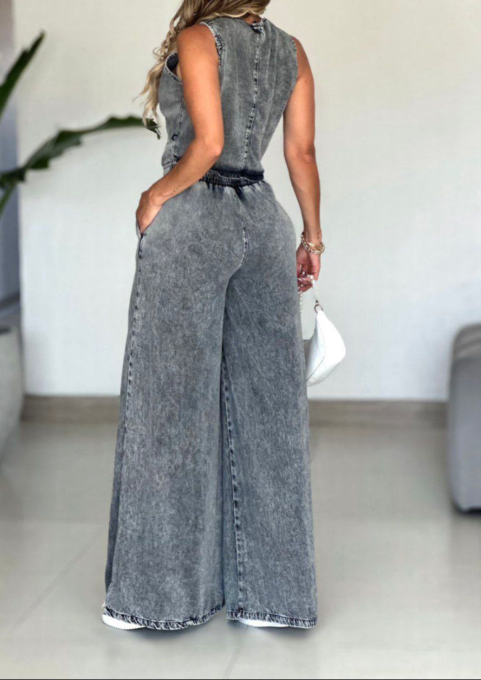 Conjunto Largo en denim liviano AS06428