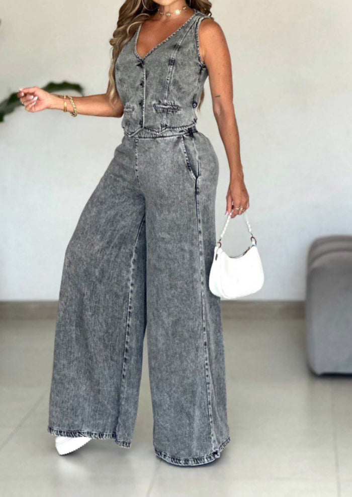Conjunto Largo en denim liviano AS06428