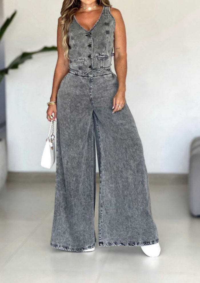 Conjunto Largo en denim liviano AS06428