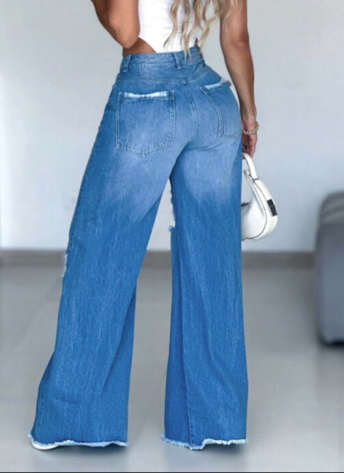 Jean Bota Recta en Denim Rígido AS06552