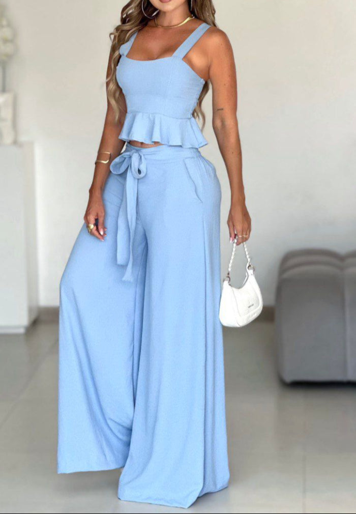 Set Pantalon y Blusa con detalle delicado