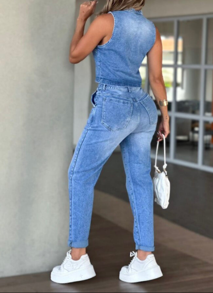 Conjunto Baggy en Denim Stretch AS06455