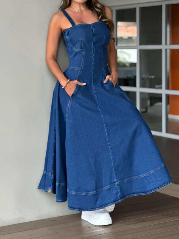 VESTIDO LARGO EN DENIM CONFORT- AS06321