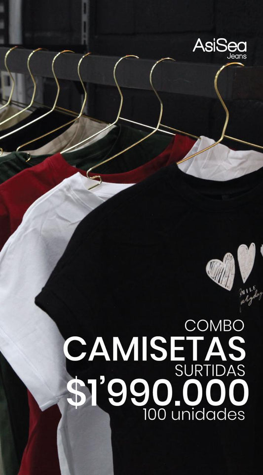 Combo por 100 Camisetas para Dama