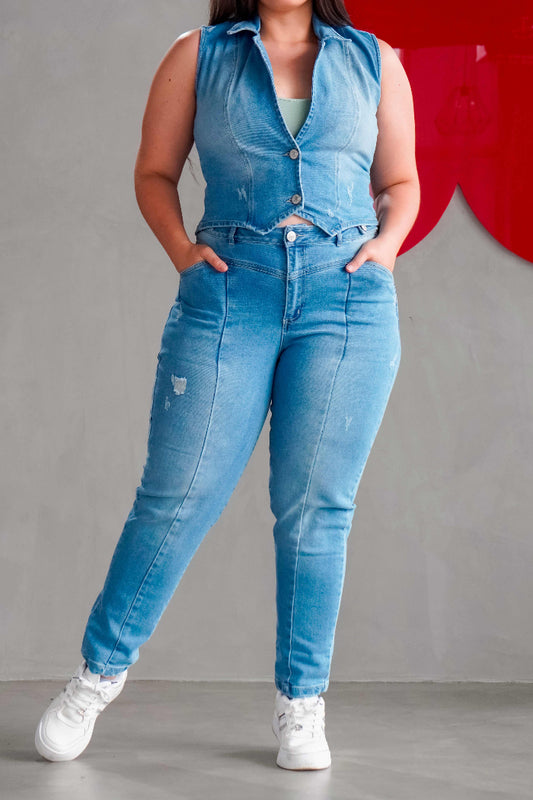 Conjunto Baggy con Chaleco Curvy - AS06358