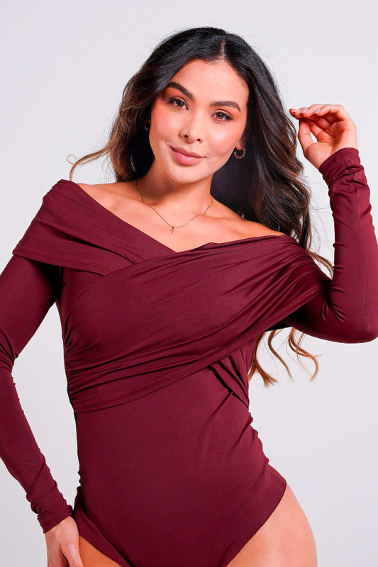 Body Con Detalle Cuello Cruzado (ASP00454)