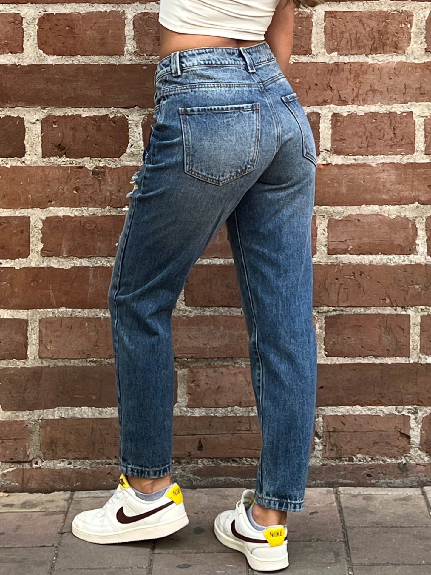 Jean Boyfriend patchwork