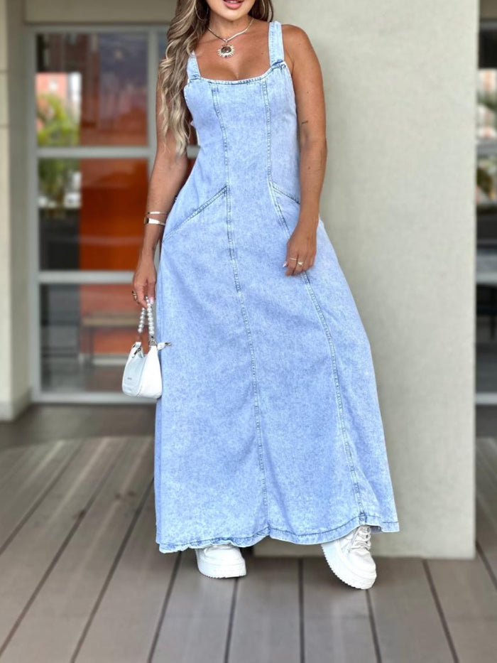 Vestido Denim Largo