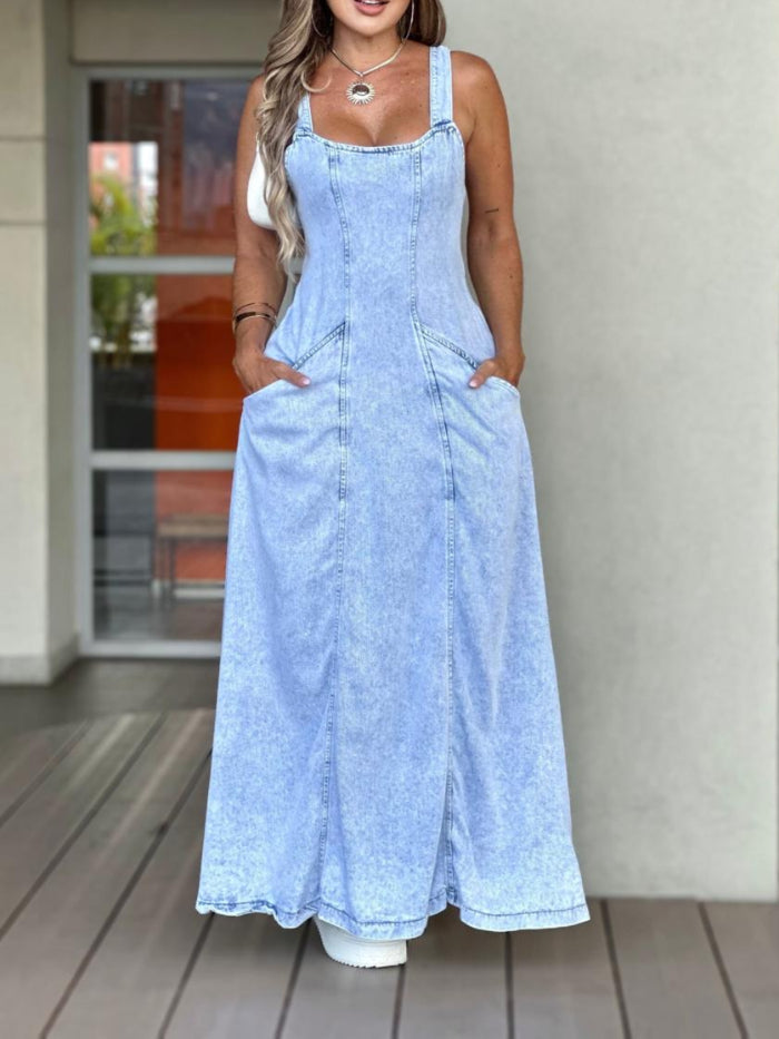 Vestido Denim Largo