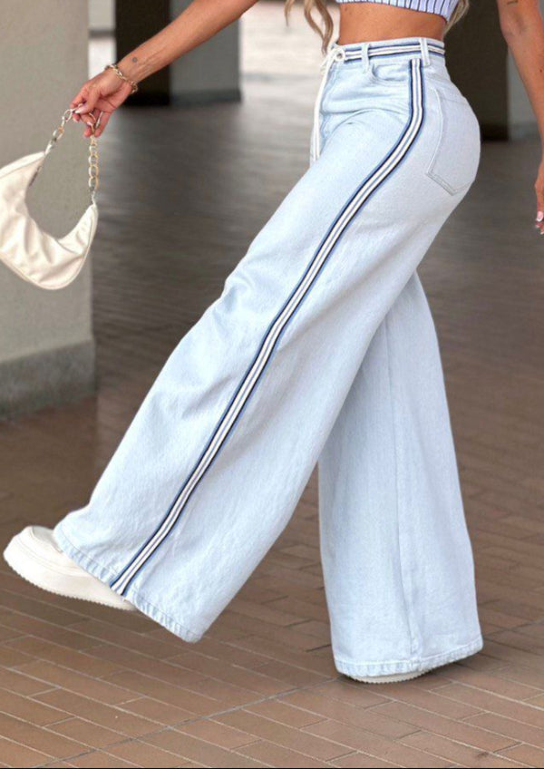 JEANS WIDE LEG EN DENIM RIGIDO- AS06520